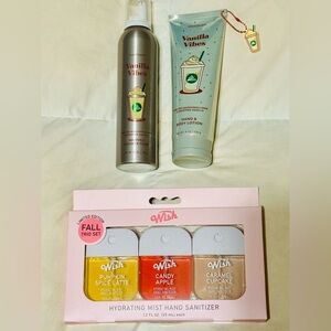 Vanilla Vibes Scented Shower Foam/Lotion Duo And Wish Fall Hand Sanitizer Set🍂